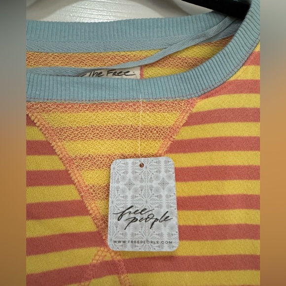 FREE PEOPLE CLASSIC STRIPED OVERSIZED CREWNECK NWT - Picture 7 of 10